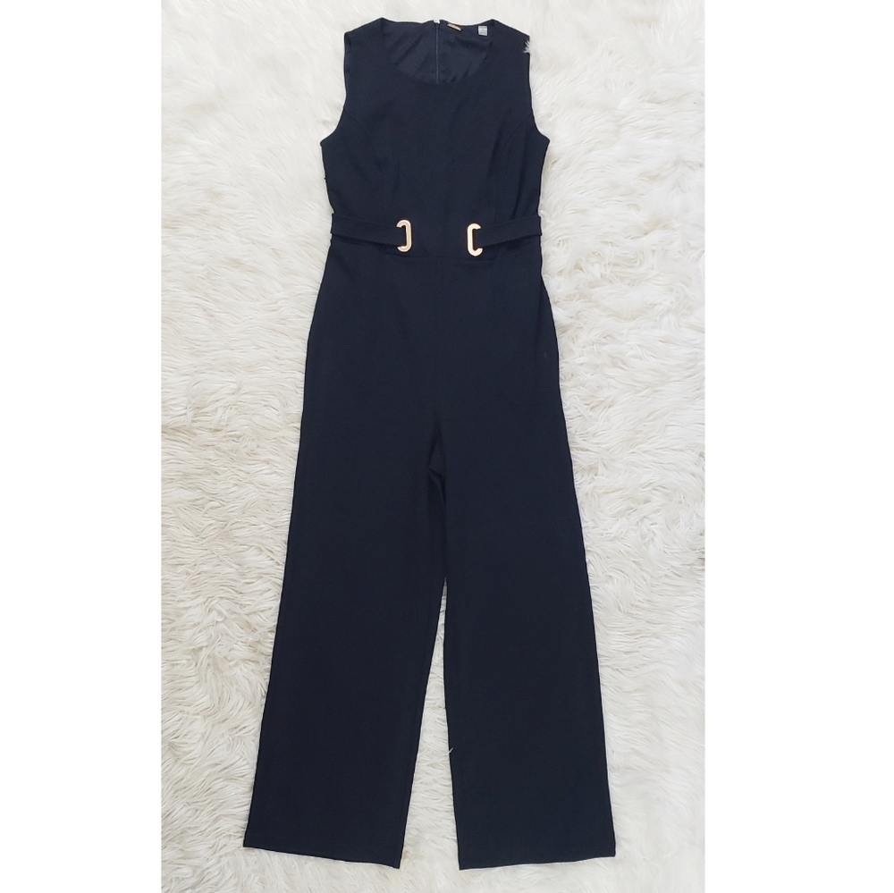 NEW T Tahari Black Sleeveless Jumpsuit